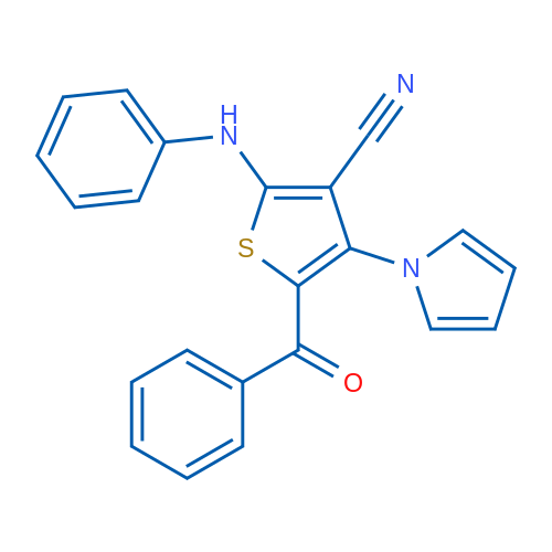 5-Benzoyl-2-(phenylamino)-4-(1H-pyrrol-1-yl)thiophene-3-carbonitrile 1g