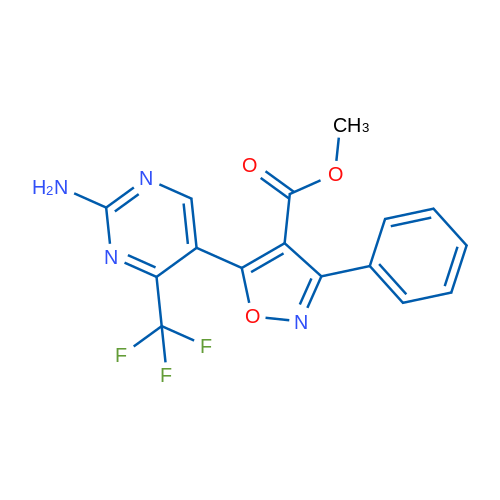 Methyl 5-[2-amino-4-(trifluoromethyl)pyrimidin-5-yl]-3-phenyl-1,2-oxazole-4-carboxylate 1g