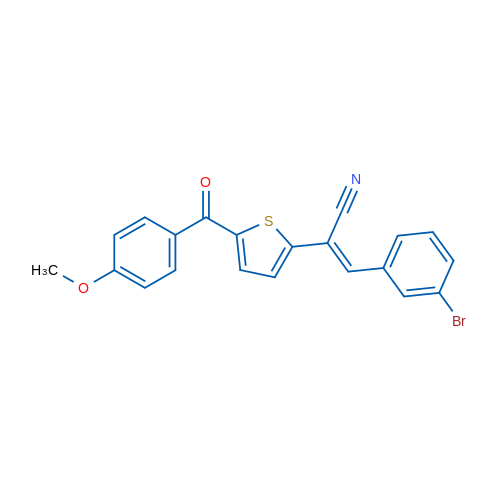 (2E)-3-(3-Bromophenyl)-2-[5-(4-methoxybenzoyl)thiophen-2-yl]prop-2-enenitrile 1g