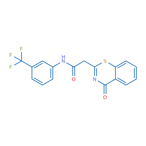 2-(4-Oxo-4H-1,3-benzothiazin-2-yl)-N-[3-(trifluoromethyl)phenyl]acetamide 1g