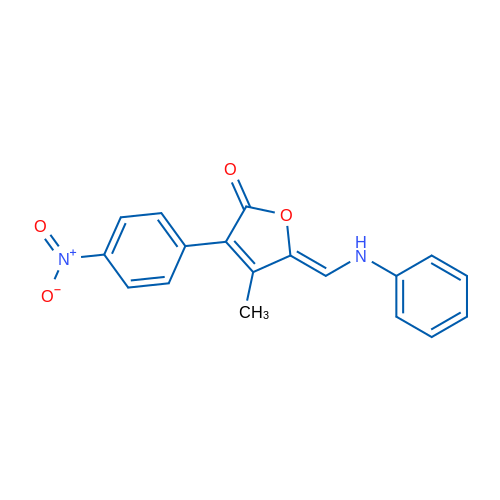 (5Z)-4-Methyl-3-(4-nitrophenyl)-5-[(phenylamino)methylidene]-2,5-dihydrofuran-2-one 1g