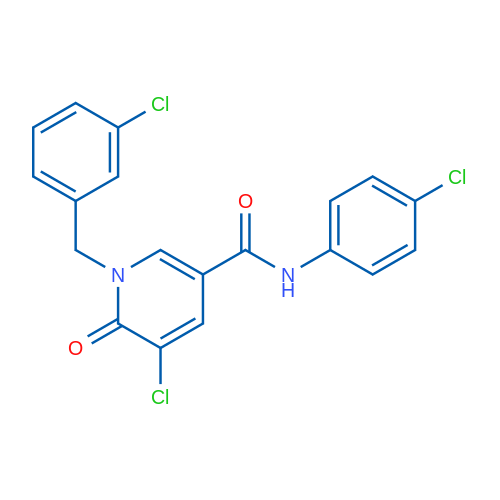 5-Chloro-N-(4-chlorophenyl)-1-[(3-chlorophenyl)methyl]-6-oxo-1,6-dihydropyridine-3-carboxamide 1g
