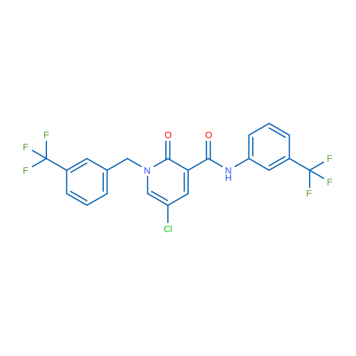 5-Chloro-2-oxo-N-[3-(trifluoromethyl)phenyl]-1-{[3-(trifluoromethyl)phenyl]methyl}-1,2-dihydropyridine-3-carboxamide 1g