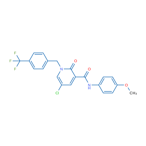 5-Chloro-N-(4-methoxyphenyl)-2-oxo-1-{[4-(trifluoromethyl)phenyl]methyl}-1,2-dihydropyridine-3-carboxamide 1g