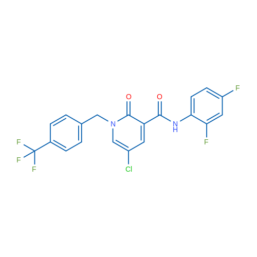 5-Chloro-N-(2,4-difluorophenyl)-2-oxo-1-{[4-(trifluoromethyl)phenyl]methyl}-1,2-dihydropyridine-3-carboxamide 1g