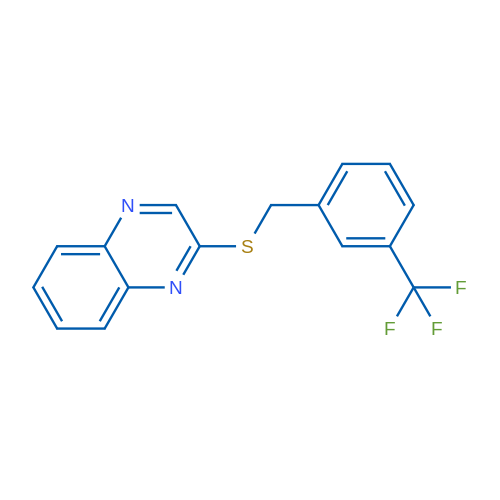 2-({[3-(trifluoromethyl)phenyl]methyl}sulfanyl)quinoxaline 1g