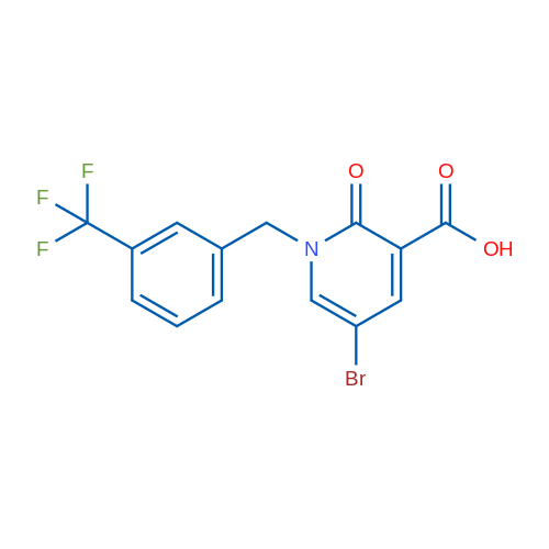 5-Bromo-2-oxo-1-(3-(trifluoromethyl)benzyl)-1,2-dihydropyridine-3-carboxylic acid 1g
