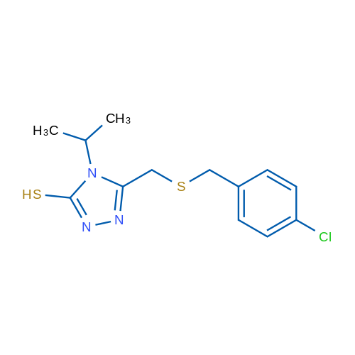 5-({[(4-chlorophenyl)methyl]sulfanyl}methyl)-4-(propan-2-yl)-4H-1,2,4-triazole-3-thiol 1g