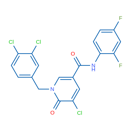5-Chloro-1-[(3,4-dichlorophenyl)methyl]-N-(2,4-difluorophenyl)-6-oxo-1,6-dihydropyridine-3-carboxamide 1g