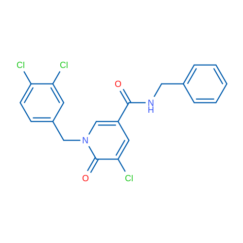 N-Benzyl-5-chloro-1-[(3,4-dichlorophenyl)methyl]-6-oxo-1,6-dihydropyridine-3-carboxamide 1g