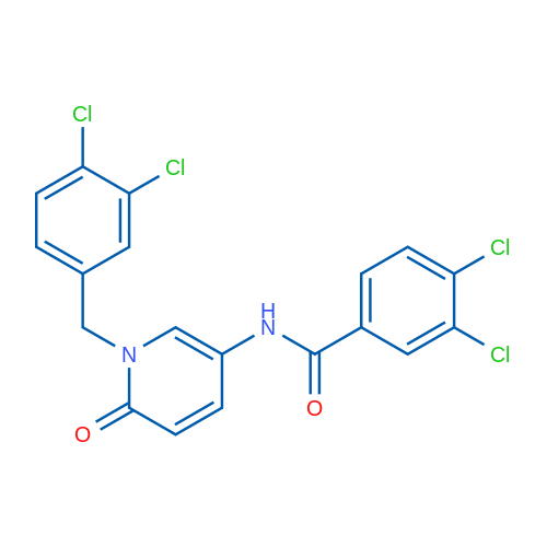 3,4-Dichloro-N-{1-[(3,4-dichlorophenyl)methyl]-6-oxo-1,6-dihydropyridin-3-yl}benzamide 1g