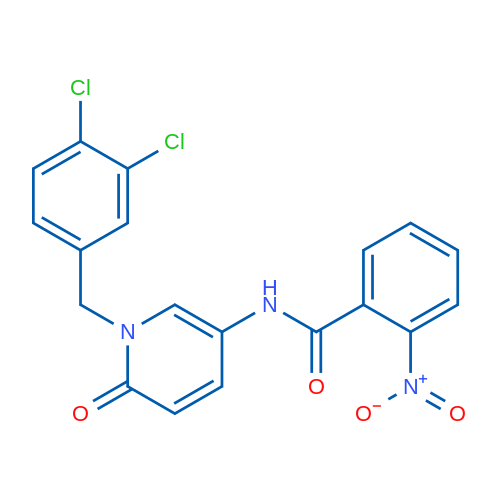 N-{1-[(3,4-dichlorophenyl)methyl]-6-oxo-1,6-dihydropyridin-3-yl}-2-nitrobenzamide 1g