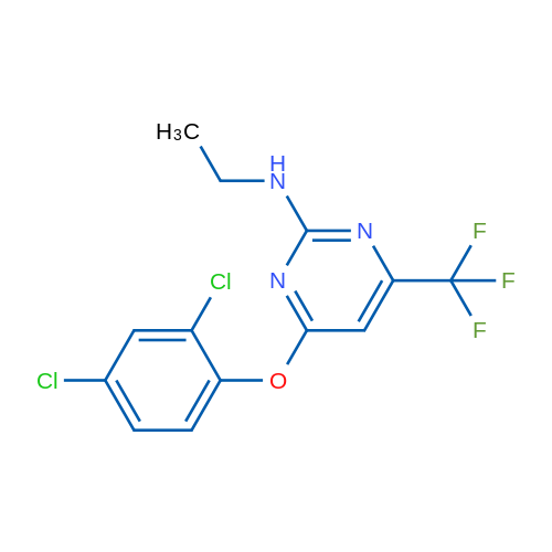 4-(2,4-Dichlorophenoxy)-N-ethyl-6-(trifluoromethyl)pyrimidin-2-amine 1g