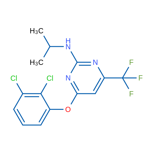 4-(2,3-Dichlorophenoxy)-N-(propan-2-yl)-6-(trifluoromethyl)pyrimidin-2-amine 1g