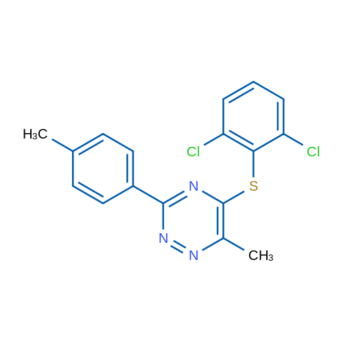 5-[(2,6-Dichlorophenyl)sulfanyl]-6-methyl-3-(4-methylphenyl)-1,2,4-triazine 1g