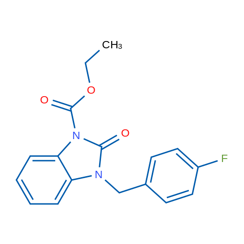 Ethyl 3-[(4-fluorophenyl)methyl]-2-oxo-2,3-dihydro-1H-1,3-benzodiazole-1-carboxylate 1g