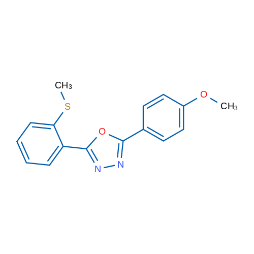 2-(4-Methoxyphenyl)-5-[2-(methylsulfanyl)phenyl]-1,3,4-oxadiazole 1g