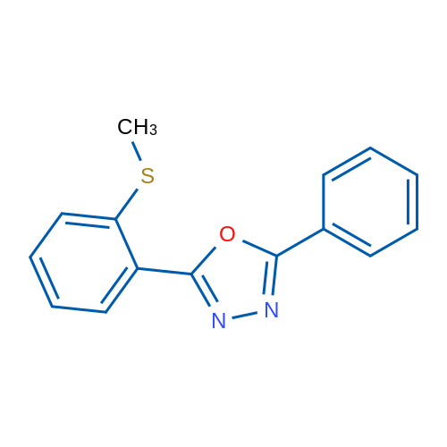 2-[2-(Methylsulfanyl)phenyl]-5-phenyl-1,3,4-oxadiazole 1g