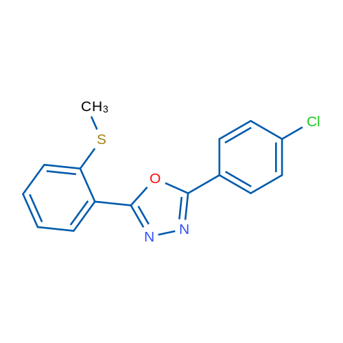 2-(4-Chlorophenyl)-5-[2-(methylsulfanyl)phenyl]-1,3,4-oxadiazole 1g