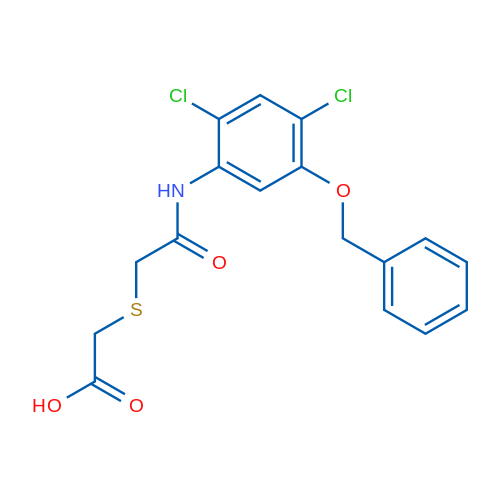 2-[({[5-(benzyloxy)-2,4-dichlorophenyl]carbamoyl}methyl)sulfanyl]acetic acid 1g