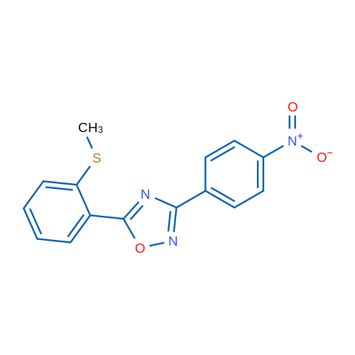 5-[2-(Methylsulfanyl)phenyl]-3-(4-nitrophenyl)-1,2,4-oxadiazole 1g