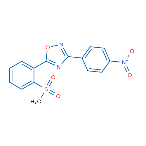 5-(2-Methanesulfonylphenyl)-3-(4-nitrophenyl)-1,2,4-oxadiazole 1g