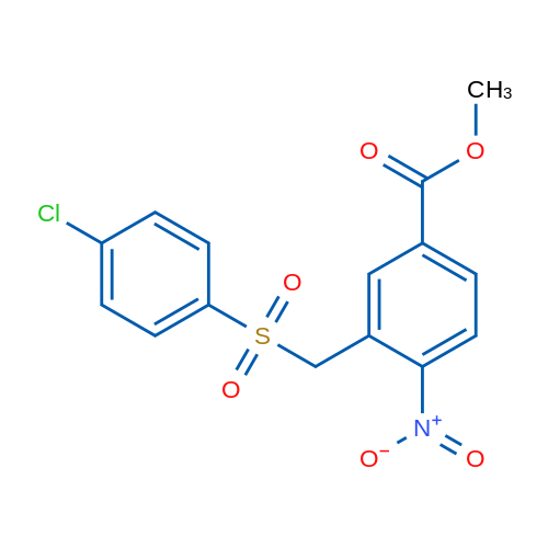 Methyl 3-[(4-chlorobenzenesulfonyl)methyl]-4-nitrobenzoate 1g