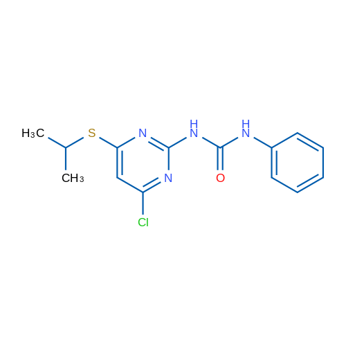3-[4-Chloro-6-(propan-2-ylsulfanyl)pyrimidin-2-yl]-1-phenylurea 1g