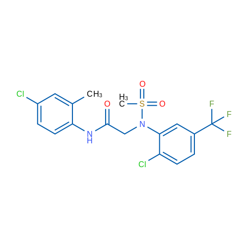 N-(4-Chloro-2-methylphenyl)-2-{N-[2-chloro-5-(trifluoromethyl)phenyl]methanesulfonamido}acetamide 1g