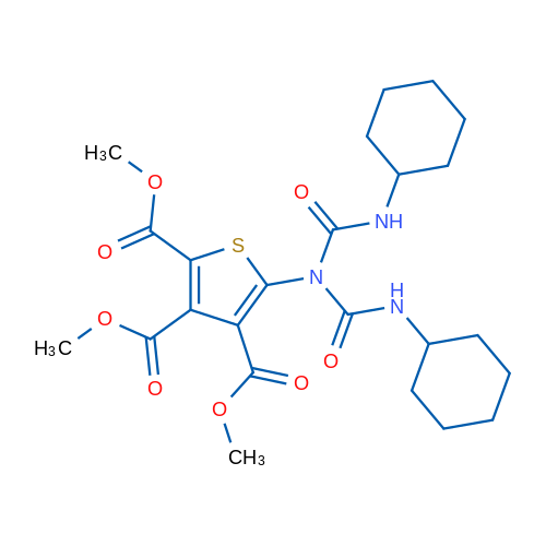 2,3,4-Trimethyl 5-[bis(cyclohexylcarbamoyl)amino]thiophene-2,3,4-tricarboxylate 1g