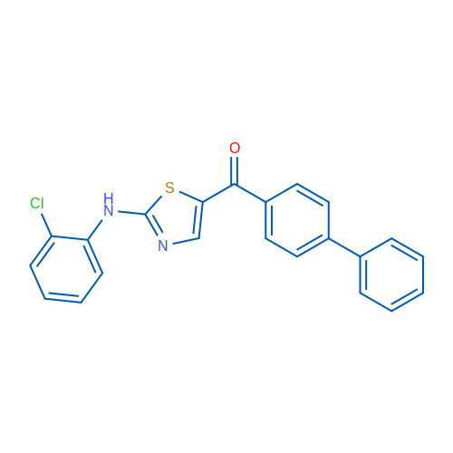 5-{[1,1'-biphenyl]-4-carbonyl}-N-(2-chlorophenyl)-1,3-thiazol-2-amine 1g