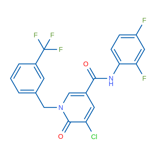 5-Chloro-N-(2,4-difluorophenyl)-6-oxo-1-{[3-(trifluoromethyl)phenyl]methyl}-1,6-dihydropyridine-3-carboxamide 1g
