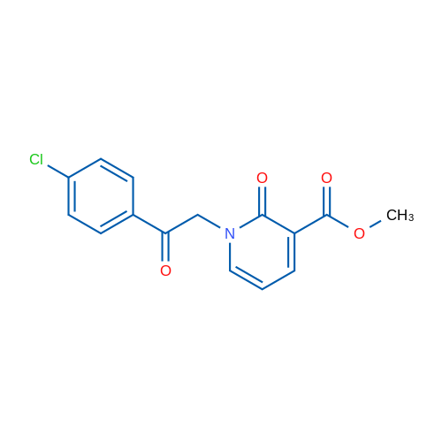Methyl 1-[2-(4-chlorophenyl)-2-oxoethyl]-2-oxo-1,2-dihydropyridine-3-carboxylate 1g