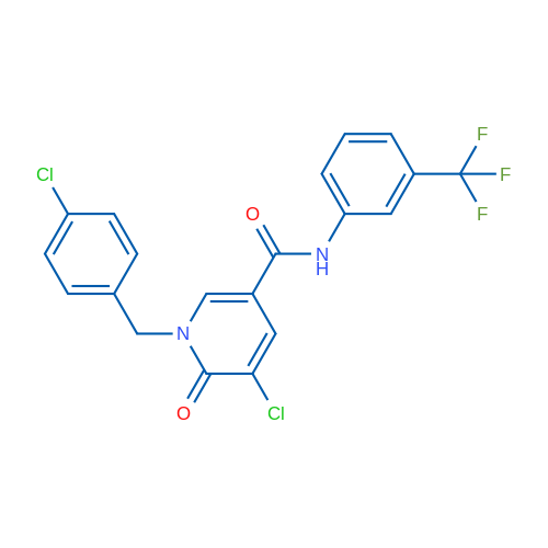 5-Chloro-1-[(4-chlorophenyl)methyl]-6-oxo-N-[3-(trifluoromethyl)phenyl]-1,6-dihydropyridine-3-carboxamide 1g