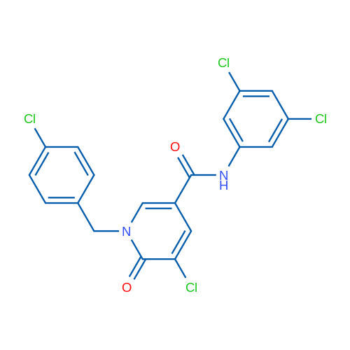 5-Chloro-1-[(4-chlorophenyl)methyl]-N-(3,5-dichlorophenyl)-6-oxo-1,6-dihydropyridine-3-carboxamide 1g