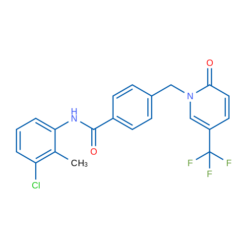 N-(3-Chloro-2-methylphenyl)-4-{[2-oxo-5-(trifluoromethyl)-1,2-dihydropyridin-1-yl]methyl}benzamide 1g