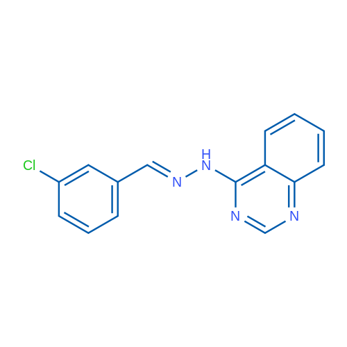 4-[(E)-2-[(3-Chlorophenyl)methylidene]hydrazin-1-yl]quinazoline 1g