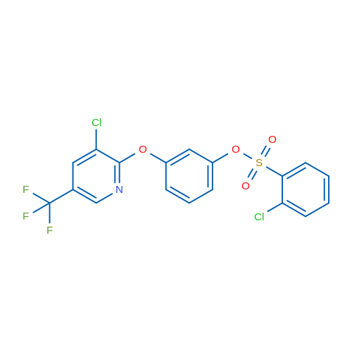 3-{[3-chloro-5-(trifluoromethyl)pyridin-2-yl]oxy}phenyl 2-chlorobenzene-1-sulfonate 1g