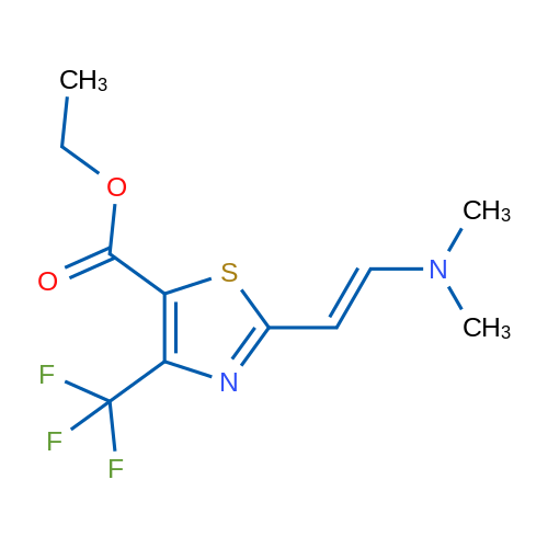 Ethyl 2-[(E)-2-(dimethylamino)ethenyl]-4-(trifluoromethyl)-1,3-thiazole-5-carboxylate 1g