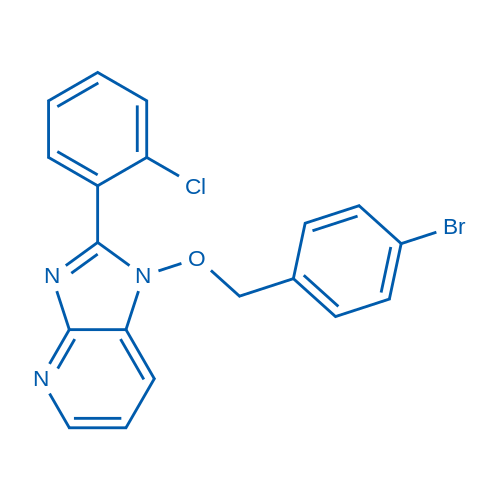 1-[(4-Bromophenyl)methoxy]-2-(2-chlorophenyl)-1H-imidazo[4,5-b]pyridine 100mg