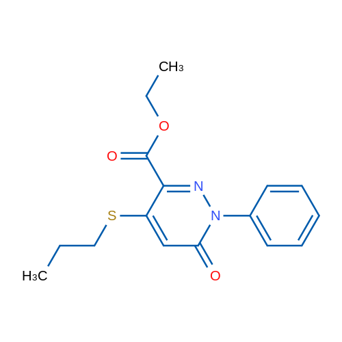 Ethyl 6-oxo-1-phenyl-4-(propylsulfanyl)-1,6-dihydropyridazine-3-carboxylate 1g