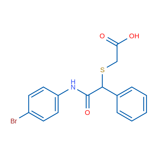 2-({[(4-bromophenyl)carbamoyl](phenyl)methyl}sulfanyl)acetic acid 1g