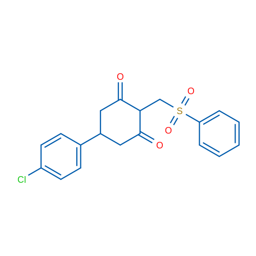 2-[(Benzenesulfonyl)methyl]-5-(4-chlorophenyl)cyclohexane-1,3-dione 1g