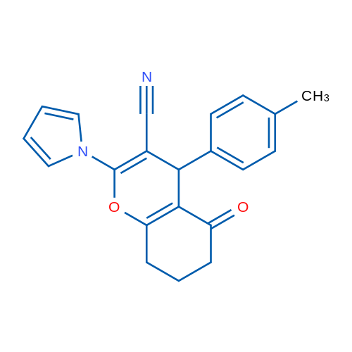 4-(4-Methylphenyl)-5-oxo-2-(1H-pyrrol-1-yl)-5,6,7,8-tetrahydro-4H-chromene-3-carbonitrile 1g