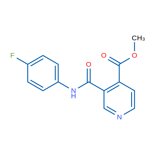 Methyl 3-[4-(fluoroanilino)carbonyl]isonicotinate 100mg