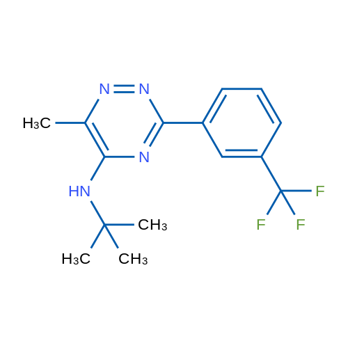 N-tert-Butyl-6-methyl-3-[3-(trifluoromethyl)phenyl]-1,2,4-triazin-5-amine 1g