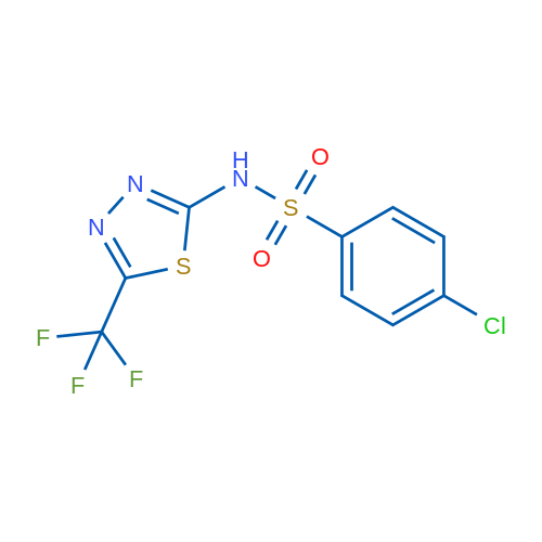 4-Chloro-N-[5-(trifluoromethyl)-1,3,4-thiadiazol-2-yl]benzene-1-sulfonamide 1g