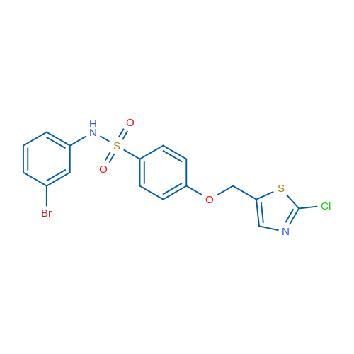 N-(3-Bromophenyl)-4-[(2-chloro-1,3-thiazol-5-yl)methoxy]benzene-1-sulfonamide 1g