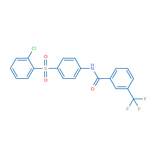 N-[4-(2-Chlorobenzenesulfonyl)phenyl]-3-(trifluoromethyl)benzamide 1g