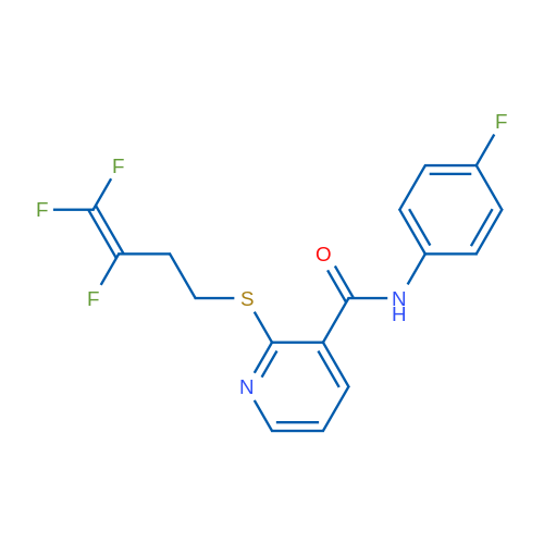 N-(4-Fluorophenyl)-2-[(3,4,4-trifluorobut-3-en-1-yl)sulfanyl]pyridine-3-carboxamide 1g